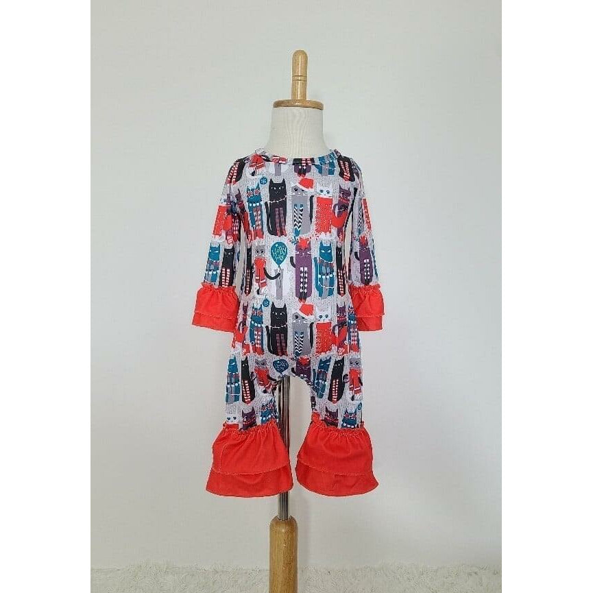Christmas Cats Romper Rompers Shop Our Online Children’s Boutique