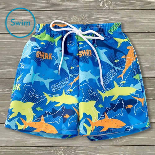 SHARKS! Boys Swim Shorts