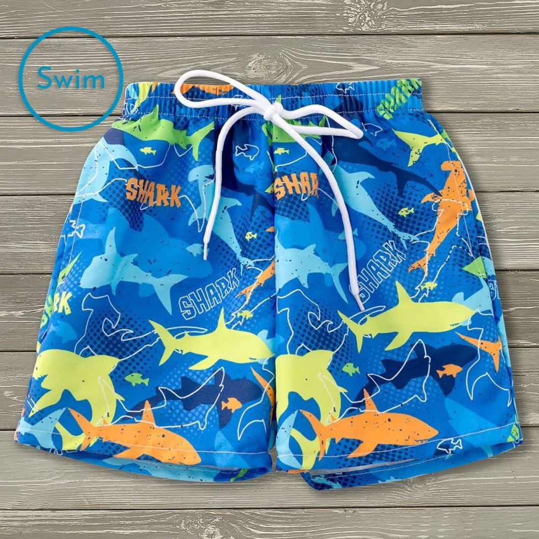 SHARKS! Boys Swim Shorts