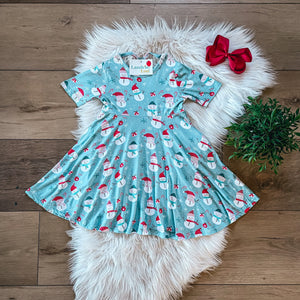 Snowman Bamboo Twirl Dress