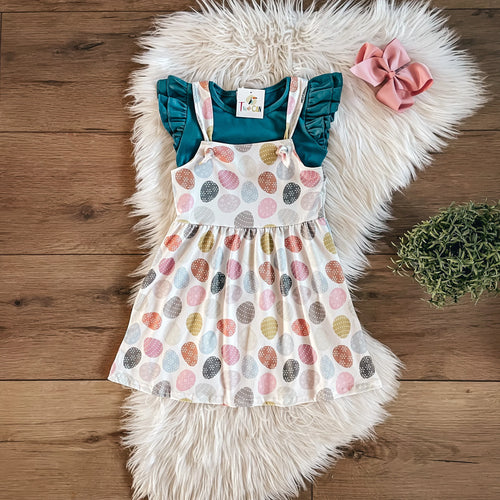 Easter Egg Suspender Dress set