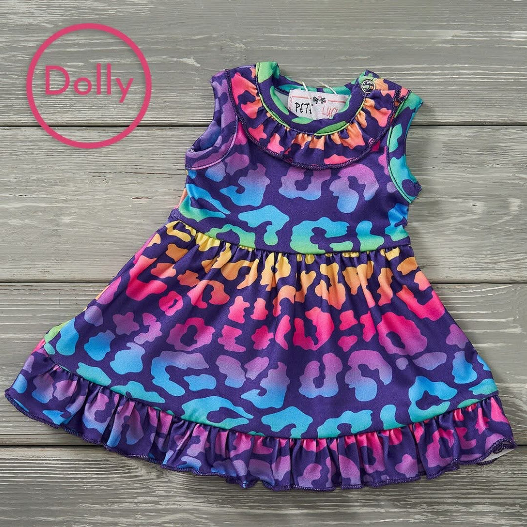 Neon Safari doll dress