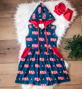Sound the Alarm Hooded Dress