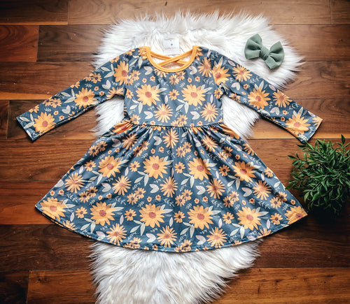 Sunflower Fields Twirl Dress