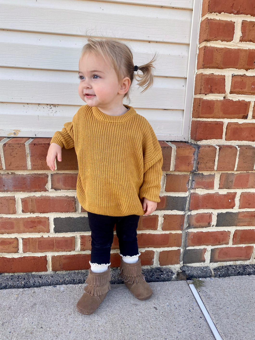 Girls mustard yellow sweater online