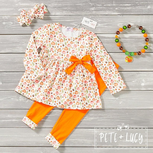 Pumpkin Spice and Everything Nice Preorder: Long Sleeve Two Piece Set